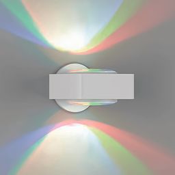 GW қабырға шамы, ақ корпус, RGB жарық эффектісі