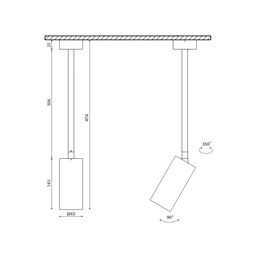 Өлшемдері көрсетілген Villy M5 бекітпесінің сызбасы
