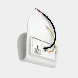 Ақ түсті қабырғаға орнатылатын LED шам, артқы жағынан көрініс, сымдар