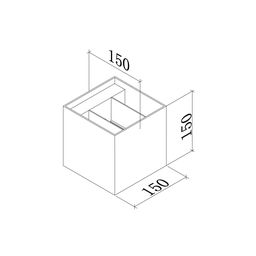 Қабырға шамы JY BIG-KUB ақ, LW-A803L-WH-WW