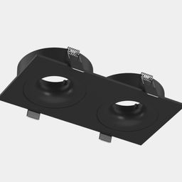 Корпус светильника потолочный встраиваемый  наклонно-поворотный, COMBO-2S2-BL, Черный, IP20, COMBO-2S2-BL