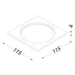Рамка для серии COMBO 4, квадратная, черная, COMBO-4S1-BL