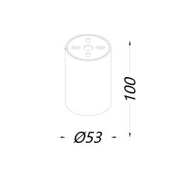 MINI VILLY S қысқартылған төбелік үстіңгі шам, 9Вт, 3000K, Қара, MINI-VL-BASE-S-BL-WW