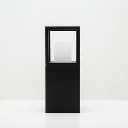 Қара түсті еденге арналған LED шам, алдыңғы көрінісі