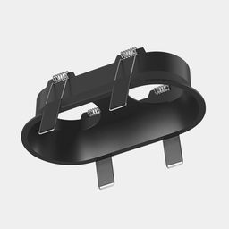 COMBO-50-BL қара түсті кіріктірмелі шам корпусы, төменгі көрініс