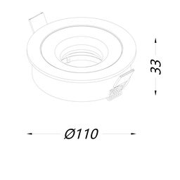 Төбеге кіріктірілетін еңкіш шам корпусы, COMBO11-WH, Ақ, IP20, COMBO11-WH