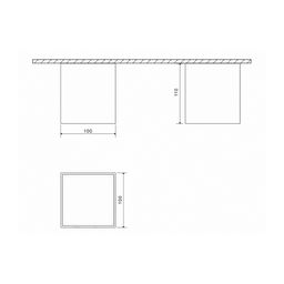 Өлшемдері 100×100×110 мм шамның габариттік сызбасы