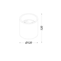 Төбеге арналған үстіңгі монтажды LED шам, GW сериясы, Ақ, 30Вт, IP20, Жылы ақ (3000К), GW-8701-30-WH-WW