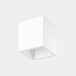 Ақ түсті шаршы пішінді үстіңгі монтажды LED шам, төменнен көрінісі