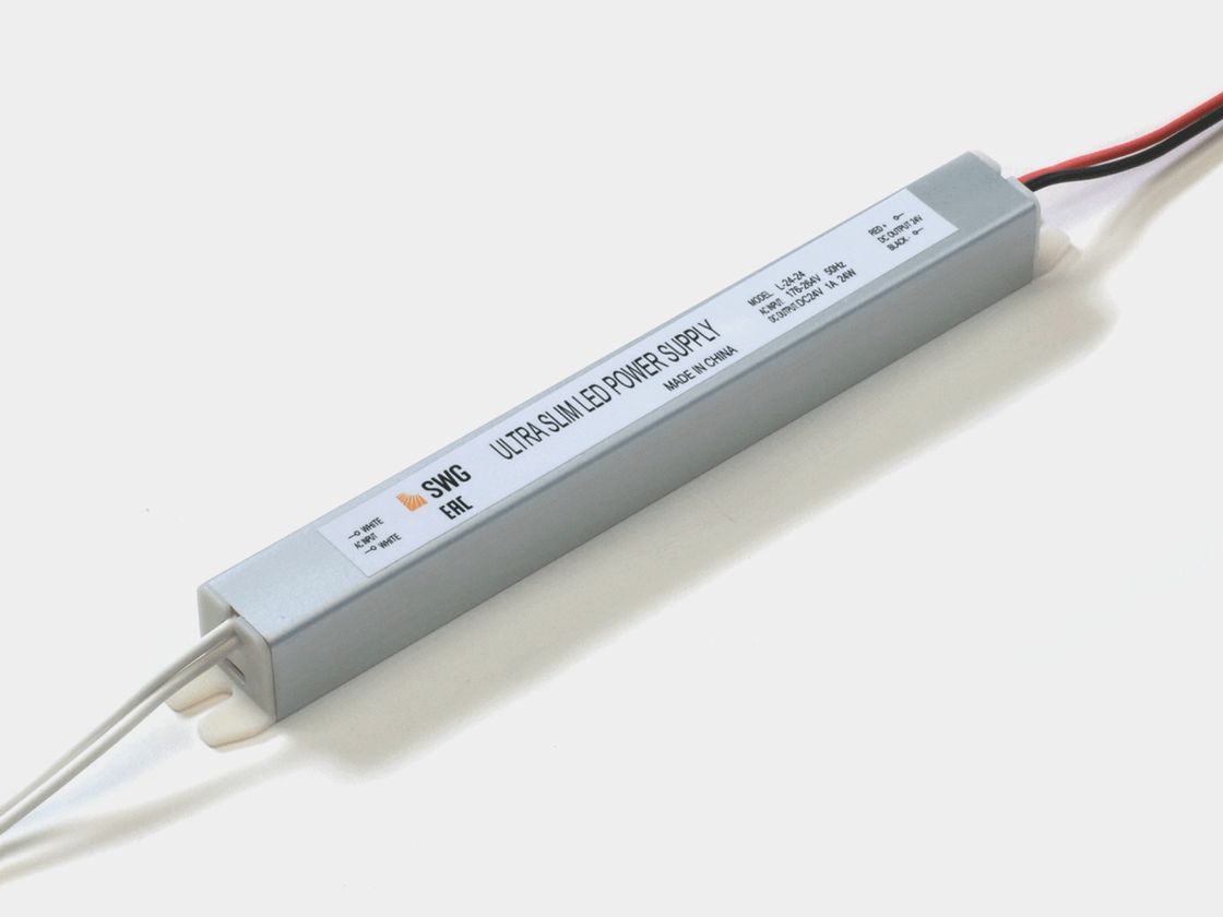 Сверхтонкий блок питания SWG 24V 24W, вид сбоку