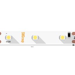 Фрагмент светодиодной ленты SMD3528 12В IP20