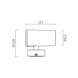 TN ландшафтық шам, сұр, 9 Вт, DL-FS0012-9-GR-WW