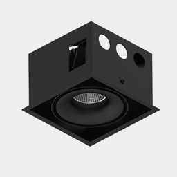 COMBO-CRD1-BL қара түсті кіріктірілетін карданды корпус, төменнен көрінісі