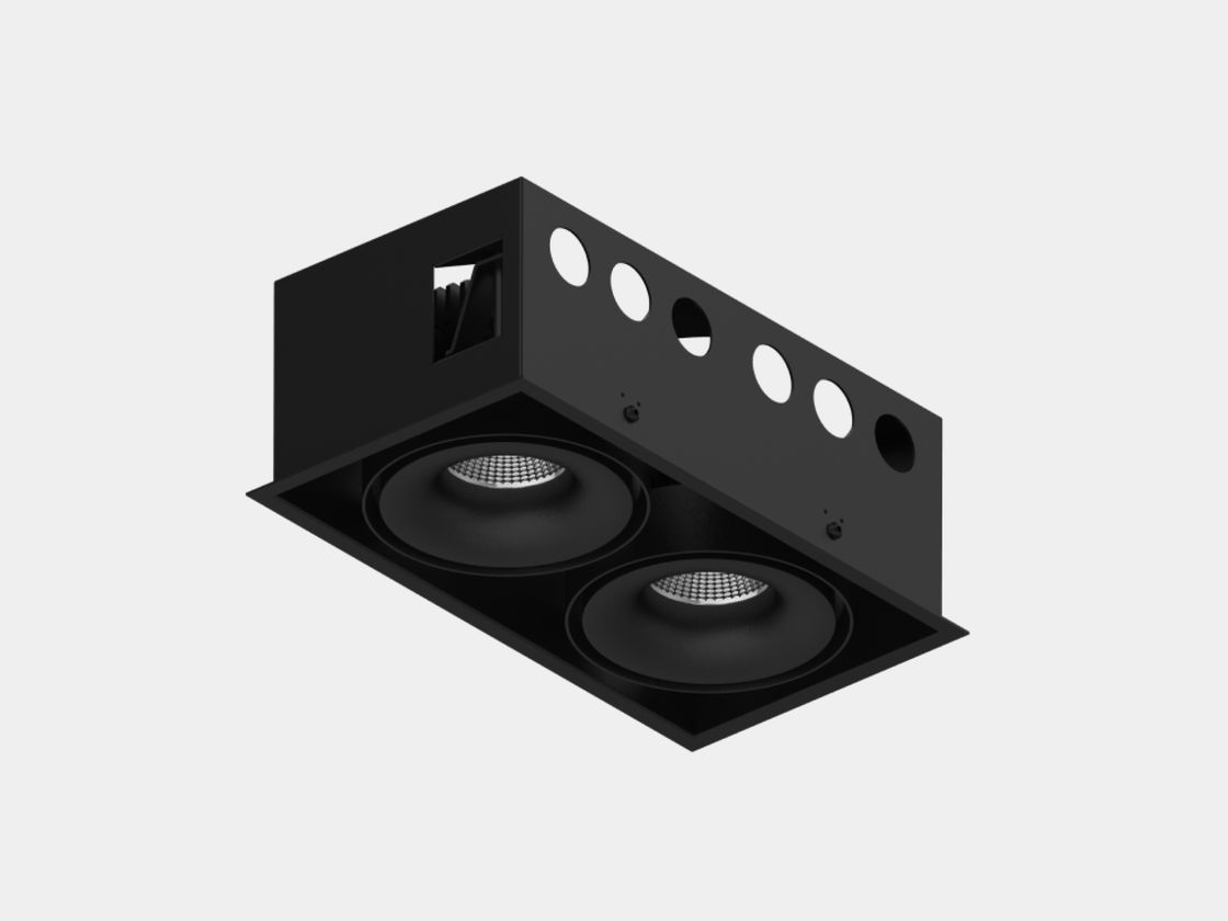 COMBO-CRD2-BL кіріктірілетін карданды корпус, қара түсті, екі модуль