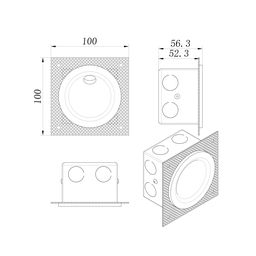 GW қабырға шамы, GW-R806-3-BL-WW