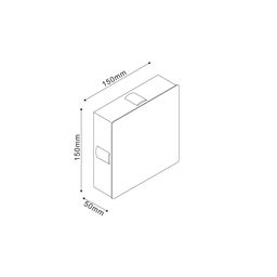 GW қабырғаға арналған шам, GW-A130-4-4-BL-WW