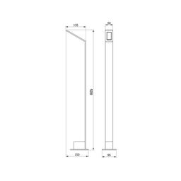 Ландшафтқа арналған шам GW 800 мм, GW-0106-800-6-BL-WW