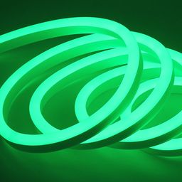 Неоновая лента 220В IP65 6Вт/м 120 LED/м SMD2835 15×25 мм Зелёный NE-2180-220-6-G-65