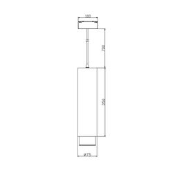 Трекке арналған аспалы шам SY қара, 20 Вт, SY-DIM-601242-BL-20-NW
