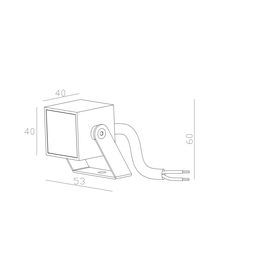 Жарықдиодты шам, 1Вт, IP65, Жылы (3000К), FL-1801-1-GR-WW