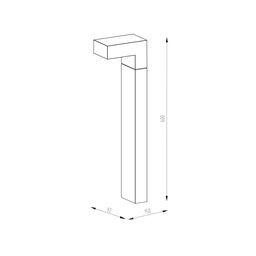 Жарықдиодты шам, қою сұр, 6Вт, IP54, 3000К, FL-100311-6-GR-WW
