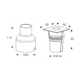 Жарықдиодты шам, 4Вт, IP67, RGB + жылы (RGB + 3000К), DL-2055S1-4-RGBWW-24