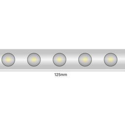 Линзалары бар фокустаушы LED таспа, үстінен көрініс