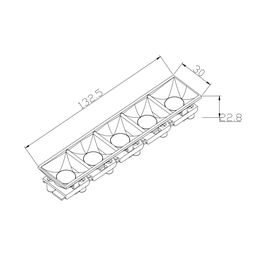 Ішкі модуль: жарық көзі жоқ шағылыстырғыш 45° SY, 20W, Қара, SY-45D-601255