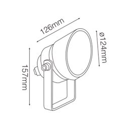 PORL-8302013F-DN шамының корпус өлшемдері көрсетілген сызбасы