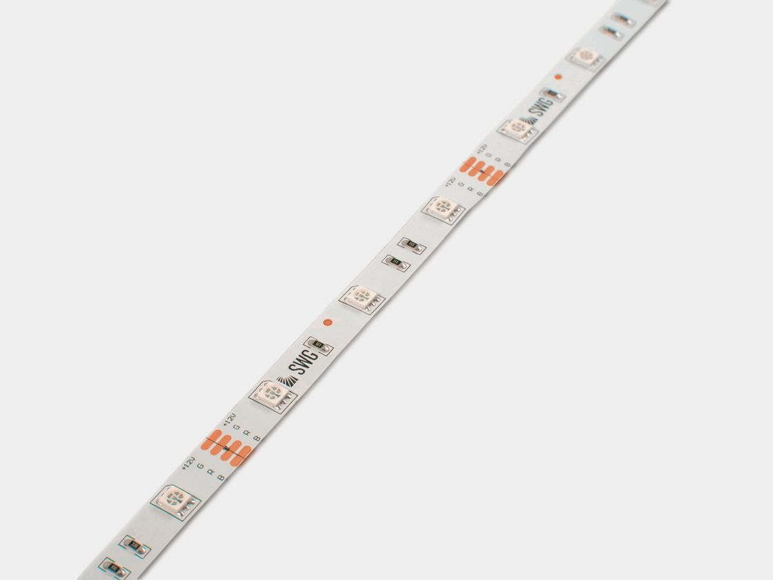 Жарықдиодты таспа 5050, 30 LED/м, 7,2 Вт/м, 12В, IP20, 3M Түсі: RGB, SWG530-12-7.2-RGB-M