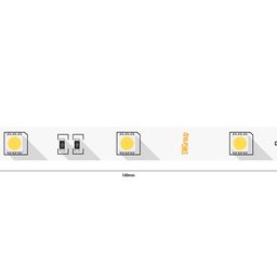 Жарықдиодты таспа 5050, 30 LED/м, 7,2 Вт/м, 12В, IP20, Түсі: Жылы ақ, SWG530-12-7.2-WW-M