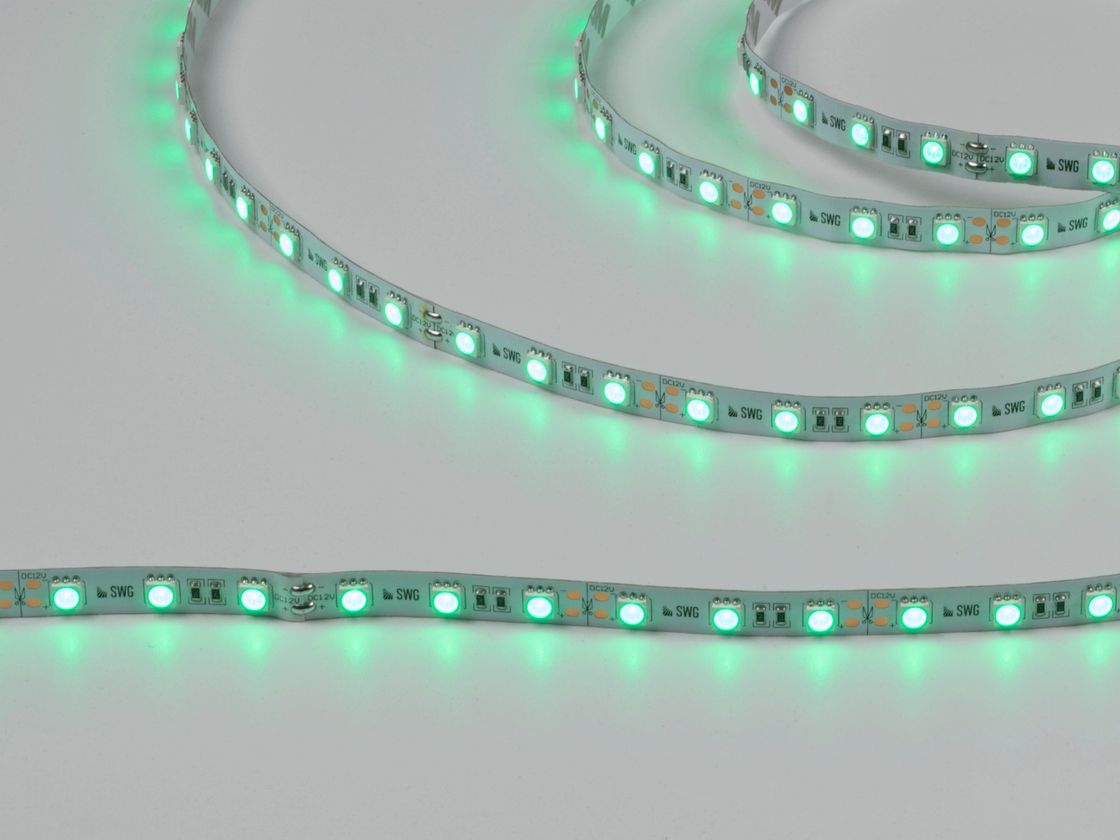 SMD5050 12 В жасыл жарық беретін LED таспа, жақыннан түсірілген көрініс