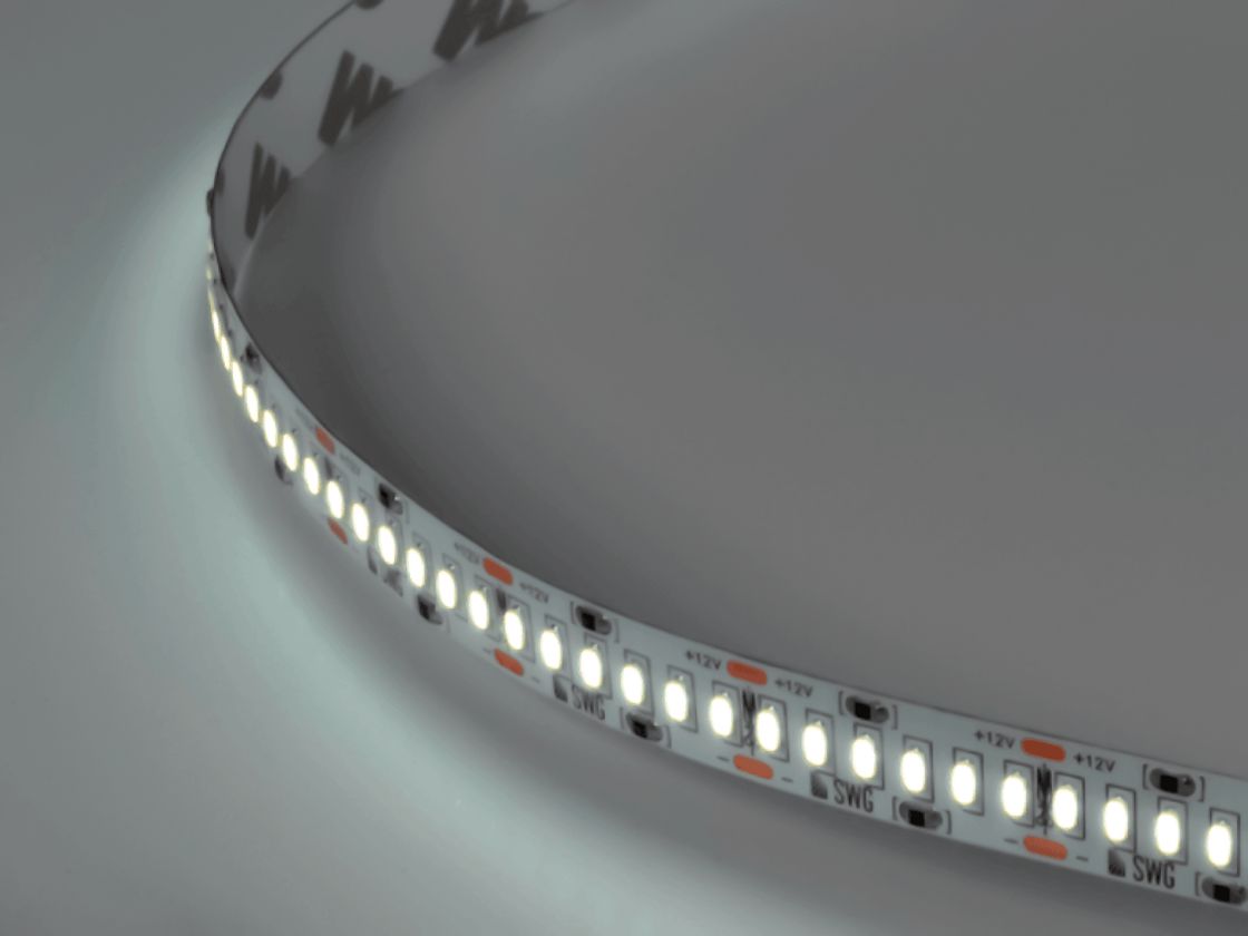 Жарықдиодты таспа 3014, 240 LED/м, 24 Вт/м, 12В, IP20, Түсі: Суық ақ, SWG4240-12-24-W-M