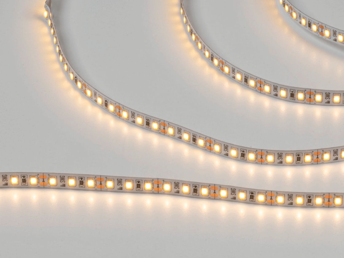 Жарықдиодты таспа 2835, 120 LED/м, 12 Вт/м, 12В, IP20, 3M, Түсі: Жылы ақ, SWG2120-12-12-WW-M
