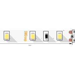 12V таңбасы бар, кесуге болатын SMD2835 LED таспасының бөлігі
