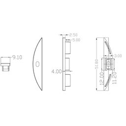 ARC-608FL профиліне арналған тығындар жиынтығы (2 дана), ARC-608FL-ECS