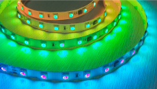 Лента светодиодная SPI, 5050, 60 LED/м, 14,4 Вт/м, 24В , IP20, Цвет: RGB